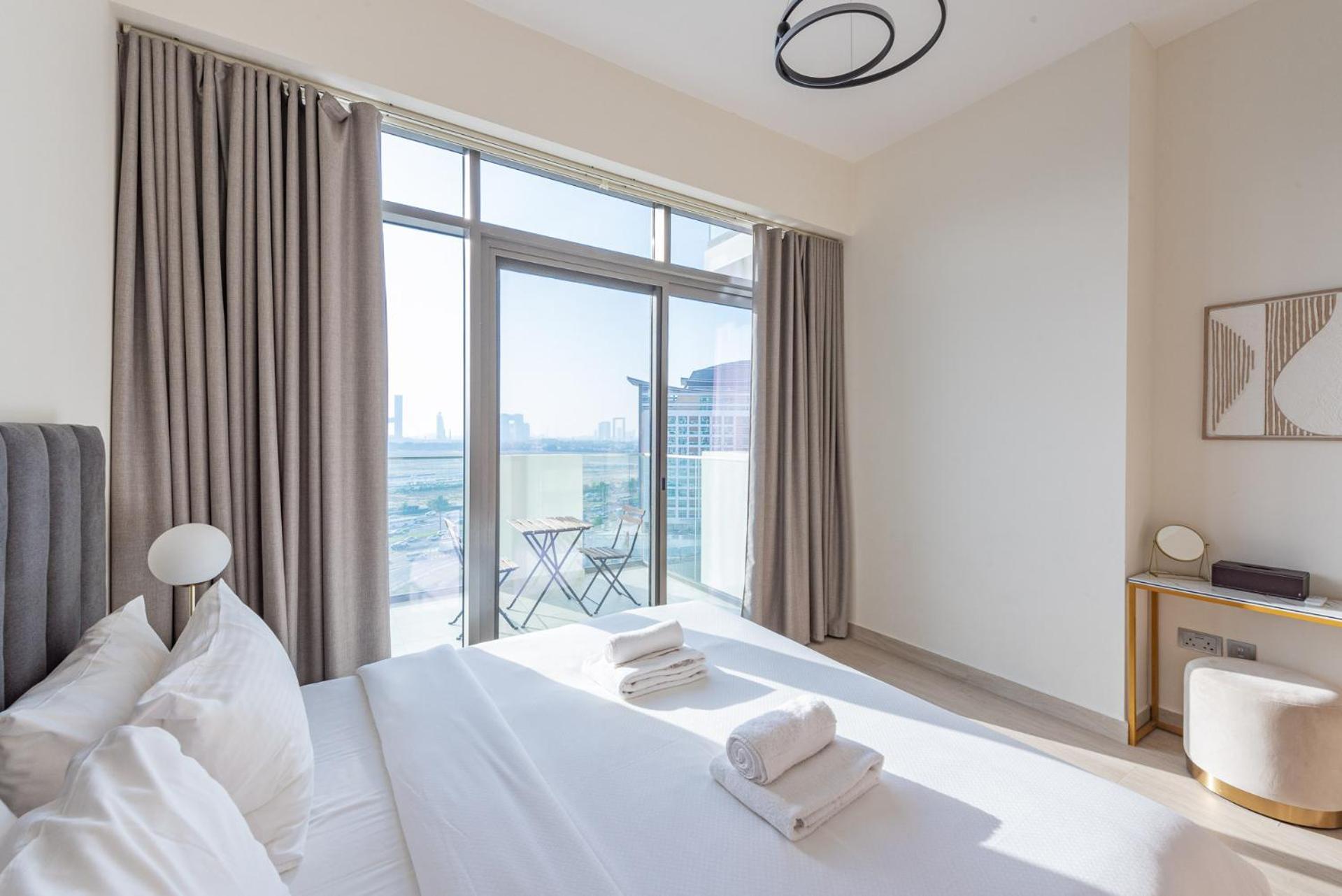 Ferienwohnung Cozy & Convenient 1Br Haven In Al Jaddaf Dubai Exterior foto